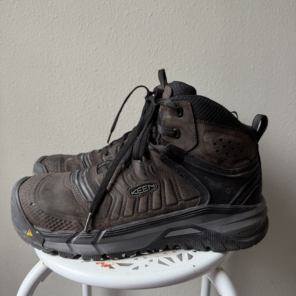 Keen Kansas City+ Mid Work Shoe Men's Size 11.5 D Safety Toe SR EH Brown 1026357